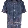 Etro Kurzarm-Hemd Comfort Fit blau