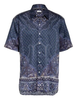 Etro Kurzarm-Hemd Comfort Fit blau