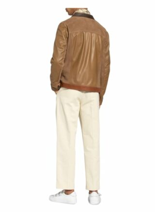 Etro Lederblouson beige