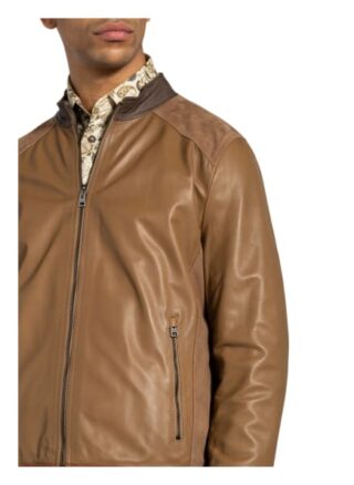 Etro Lederblouson beige