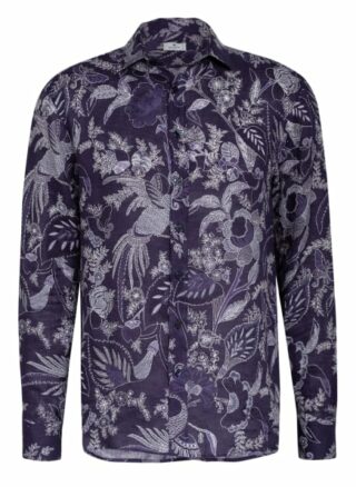 Etro Leinenhemd Regular Fit blau