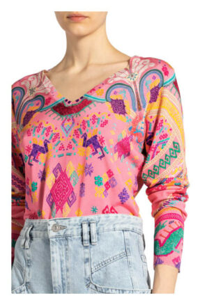 Etro Pullover Aus Seide pink