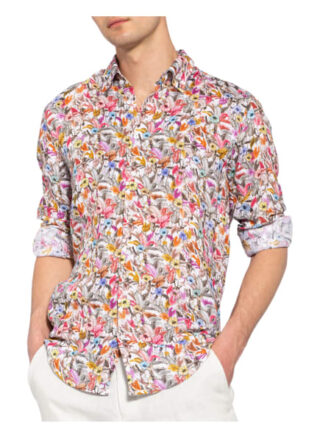 Fakts Leinenhemd Slim Fit weiss
