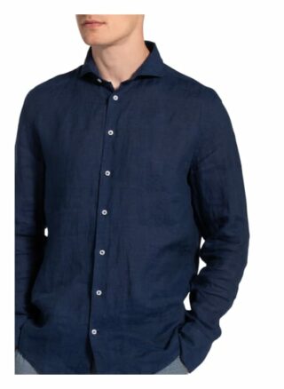 fakts Leinenhemd Herren, Blau