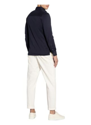 Fedeli Jersey-Hemd Jason Slim Fit blau