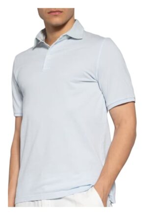 Fedeli Piqué-Poloshirt blau