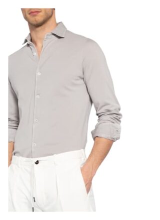 Fedeli Piquéhemd Steve Slim Fit beige
