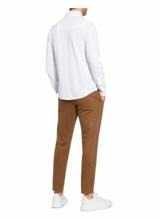 Fedeli Piquéhemd Steve Slim Fit weiss