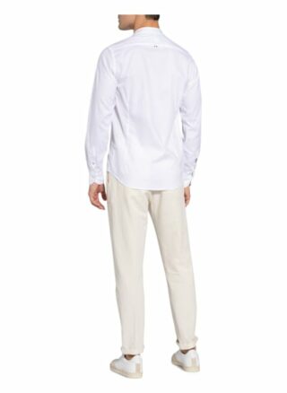 Fil Noir Hemd Fabio Shaped Fit Mit Stehkragen weiss