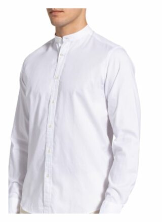 Fil Noir Hemd Fabio Shaped Fit Mit Stehkragen weiss