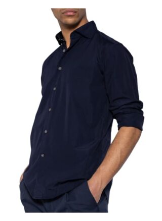 Fil Noir Hemd Giuseppe Shaped Fit blau