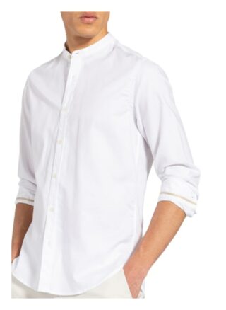 Fil Noir Hemd Royal Oxford Slim Fit Mit Stehkragen weiss