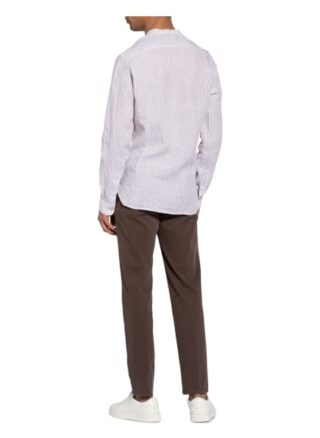Fil Noir Hemd Shaped Fit Mit Stehkragen beige
