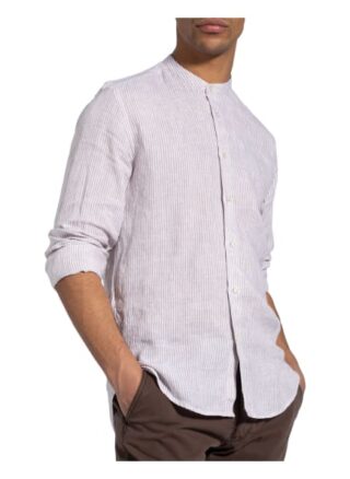 Fil Noir Hemd Shaped Fit Mit Stehkragen beige