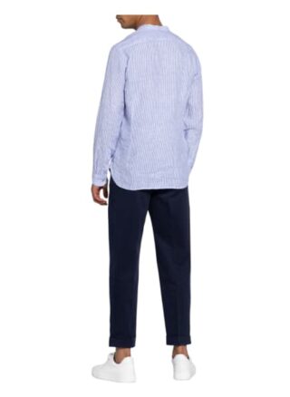 Fil Noir Hemd Shaped Fit Mit Stehkragen blau
