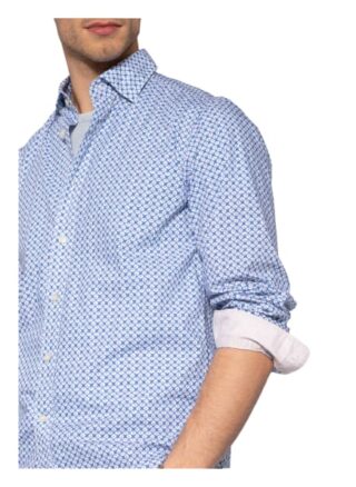 Fil Noir Hemd Treviso Shaped Fit blau