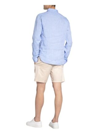 Fil Noir Leinenhemd Shaped Fit blau
