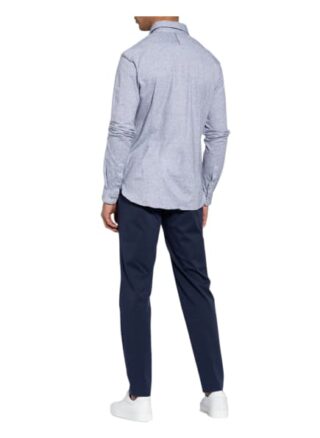 Fil Noir Piquéhemd Giuseppe Shaped Fit blau