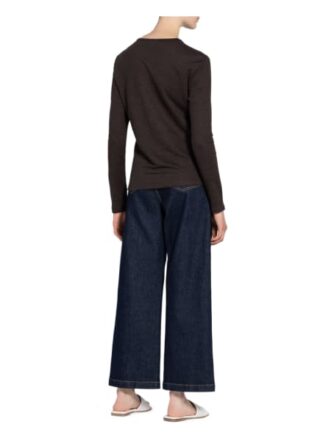 Filippa K Longsleeve Aus Leinen schwarz
