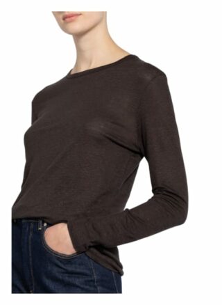 Filippa K Longsleeve Aus Leinen schwarz
