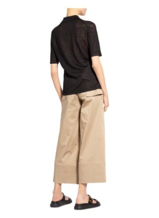 Filippa K Poloshirt Angeline Aus Leinen schwarz