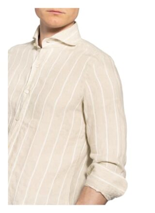 Finamore 1925 Leinenhemd Tokyo Slim Fit beige