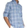 Finamore 1925 Leinenhemd Tokyo Slim Fit blau