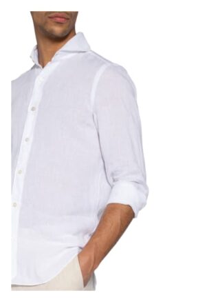 Finamore 1925 Leinenhemd Tokyo Slim Fit weiss