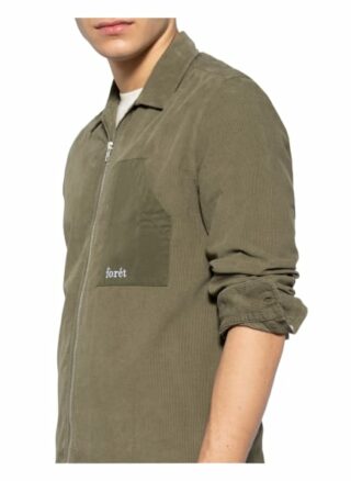 forét Cord-Overshirt Herren, Grün
