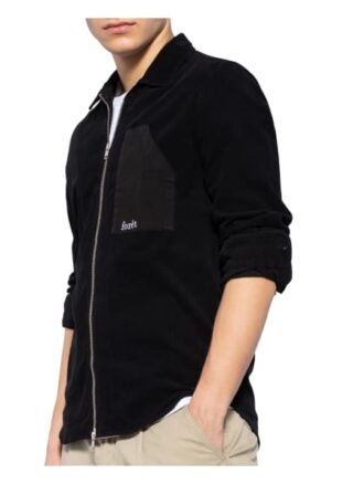 forét Cord-Overshirt Herren, Schwarz