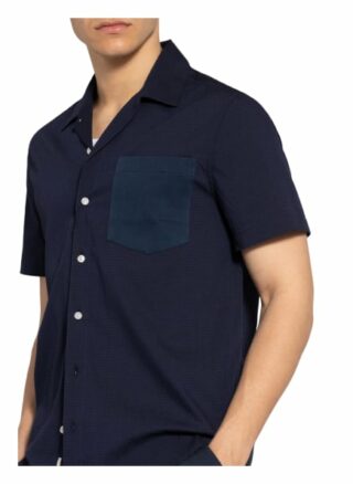 forét Duck Resorthemd Herren, Blau