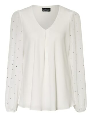 Frank Lyman Blusenshirt Mit Schmucksteinbesatz weiss