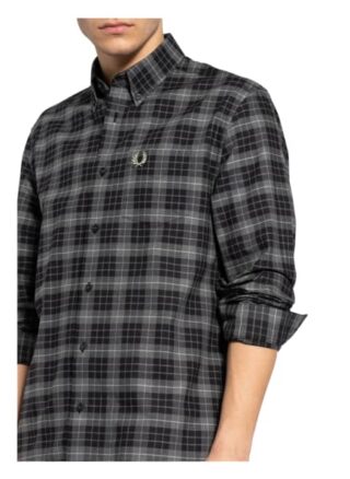 Fred Perry Hemd Regular Fit schwarz