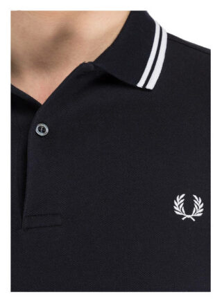 Fred Perry Piqué-Poloshirt blau