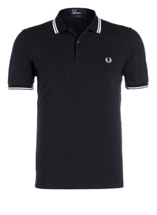 Fred Perry Piqué-Poloshirt blau
