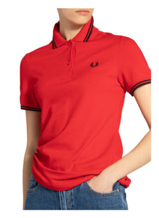 Fred Perry Piqué-Poloshirt rot