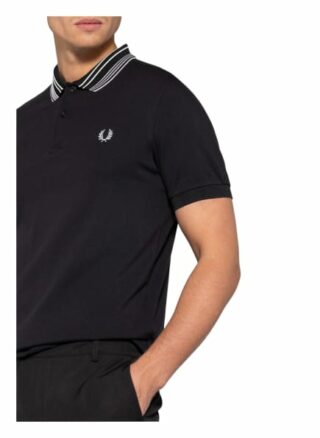 Fred Perry Pique-Poloshirt Herren, Schwarz