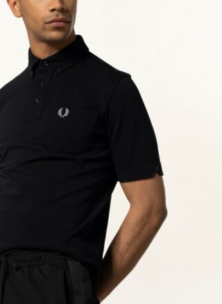 Fred Perry Pique-Poloshirt Herren, Schwarz