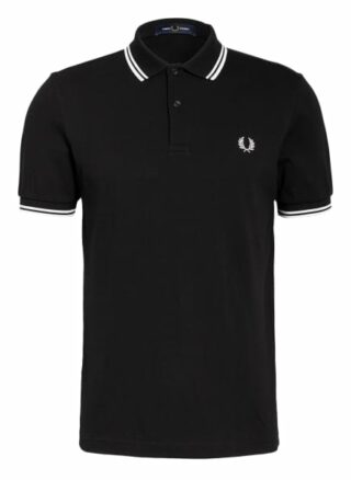 Fred Perry Pique-Poloshirt Herren, Schwarz