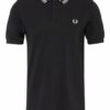 Fred Perry Pique-Poloshirt Herren, Schwarz
