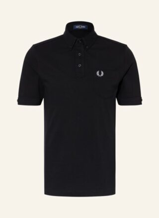 Fred Perry Pique-Poloshirt Herren, Schwarz