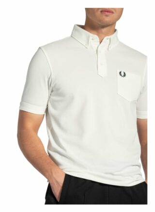 Fred Perry Piqué-Poloshirt weiss