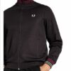 Fred Perry Piqué-Sweatjacke schwarz