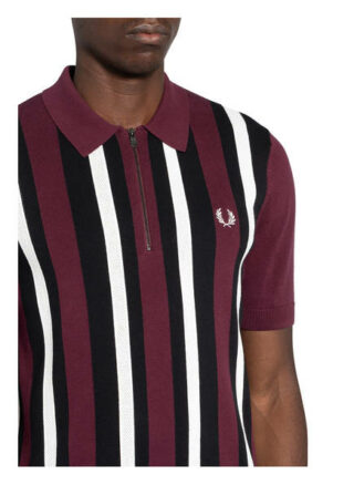 Fred Perry Strick-Poloshirt rot