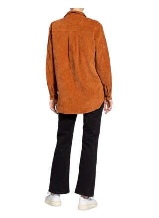 Freequent Overshirt Aus Cord braun