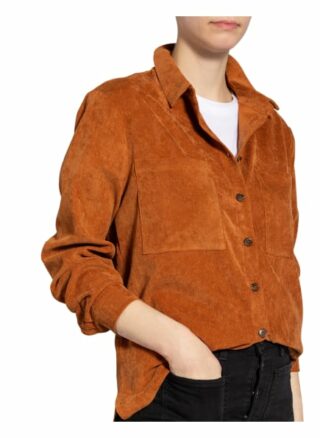 Freequent Overshirt Aus Cord braun