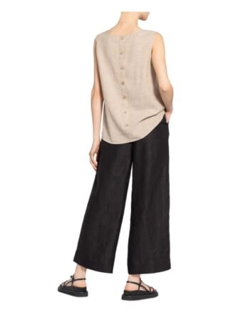 Freequent Top Fqlavara Mit Leinen beige