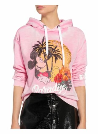 Frogbox Hoodie Mit Schmucksteinbesatz rosa