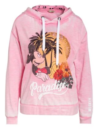 Frogbox Hoodie Mit Schmucksteinbesatz rosa