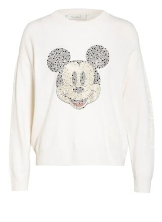 Frogbox Pullover Mit Schmucksteinbesatz weiss